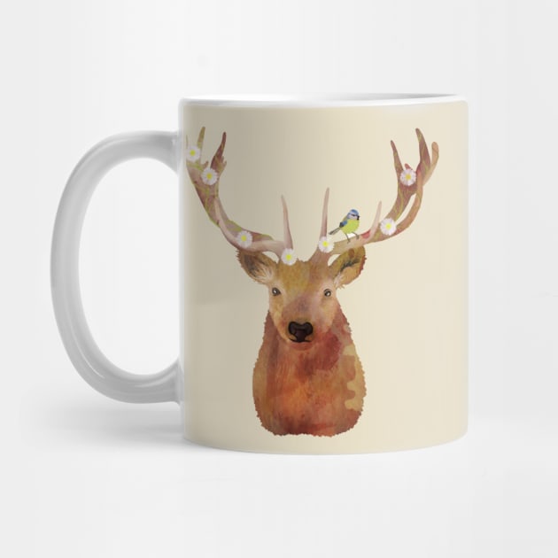 Stag And Bird by albdesigns